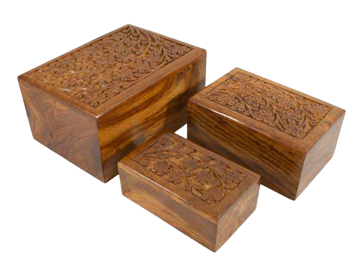 Premium Acacia Urns | Tree of Life Carving