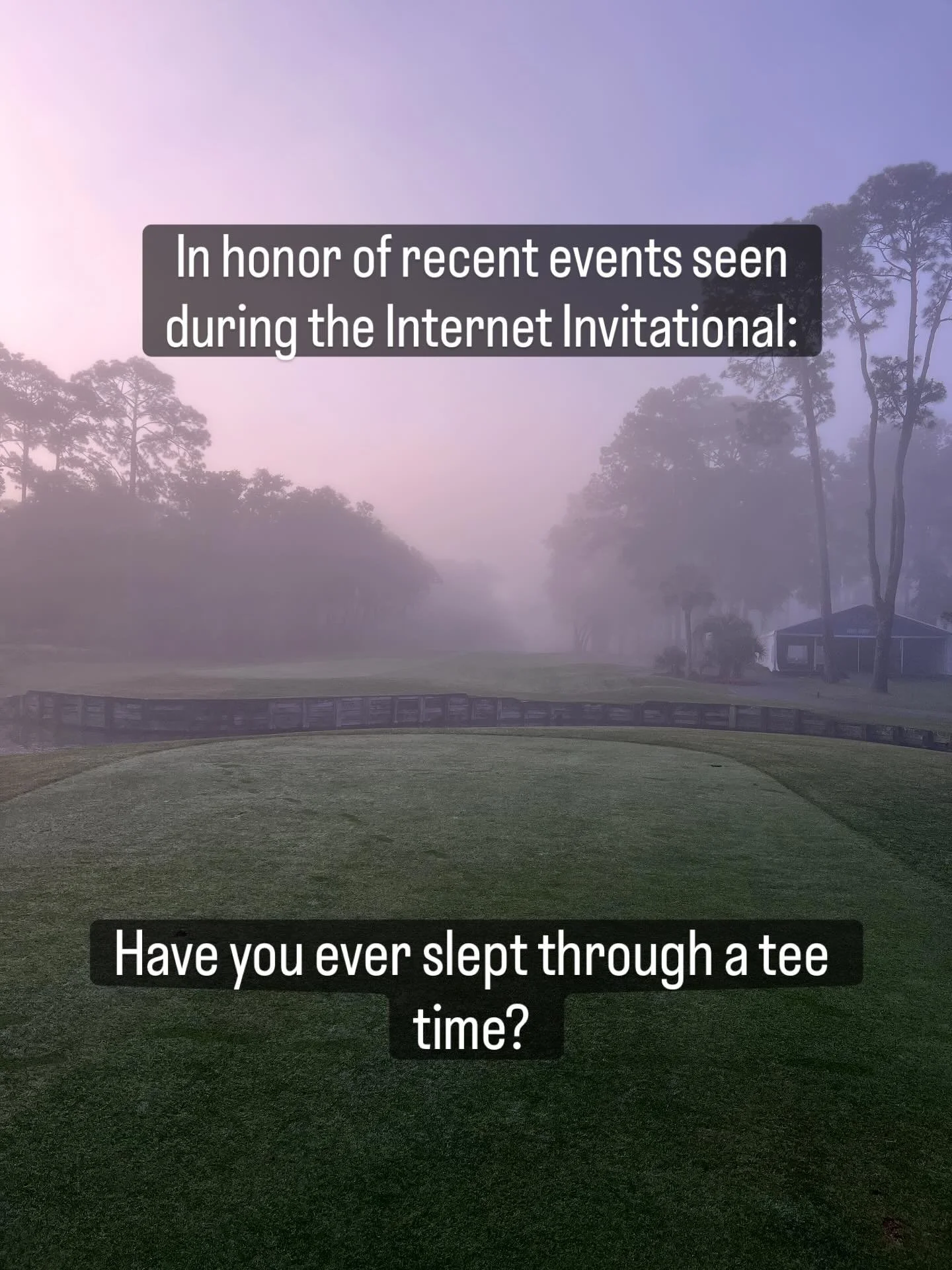 Have you ever slept through a tee time? 😴⛳️

@internetinvite #golf #golfer #golfing #golflife #golfaddict #golfstagram #barstool #bobdoessports