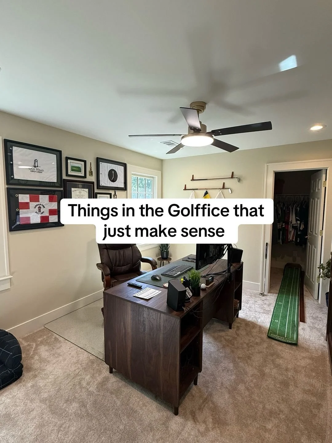Been working on my golf themed office lately. What else should I add? 

#golffice #homeoffice #golfstagram #golfstuff #golfmancave