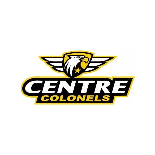 Logo for Centre Colonels featuring an eagle's head in a shield design with black, white, and yellow colors.
