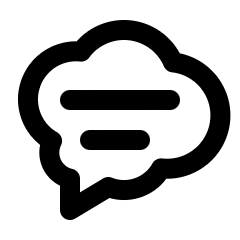 Speech bubble with line text
