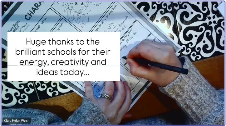 Huge thanks to all the brilliant schools for their energy, creativity and ideas today... in our first ever Write Along!
I&rsquo;m excited to choose one of the characters created in the session, and to see if I can include them into the series I&rsquo