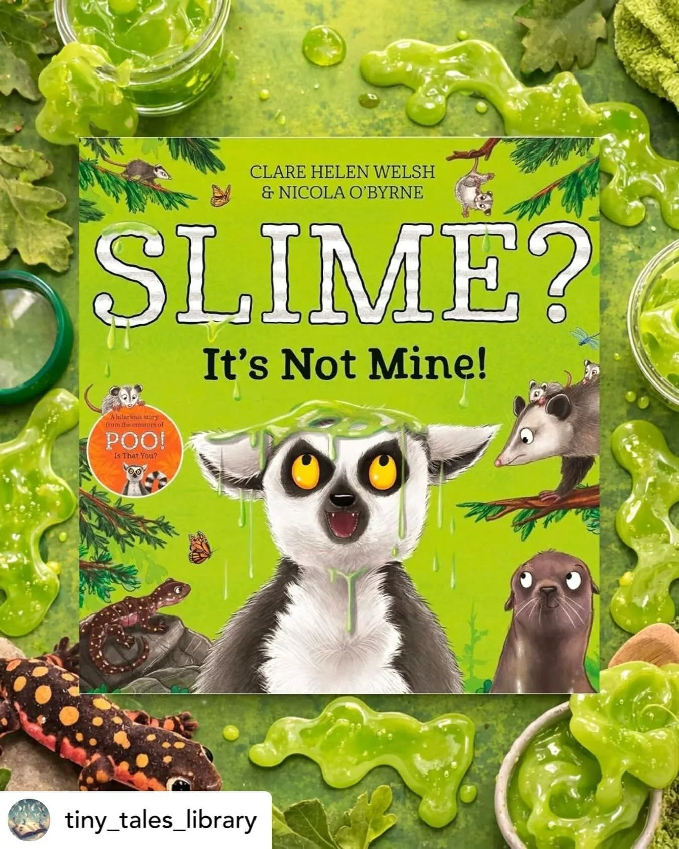 Love this fab review for 'Slime? It's Not Mine' by @tiny_tales_library Yes, this book IS full of lots of slime-tastic facts that you didn't know you needed! (You're welcome 😂😂 ) I love that this critique focuses on joy and how books can bring that 