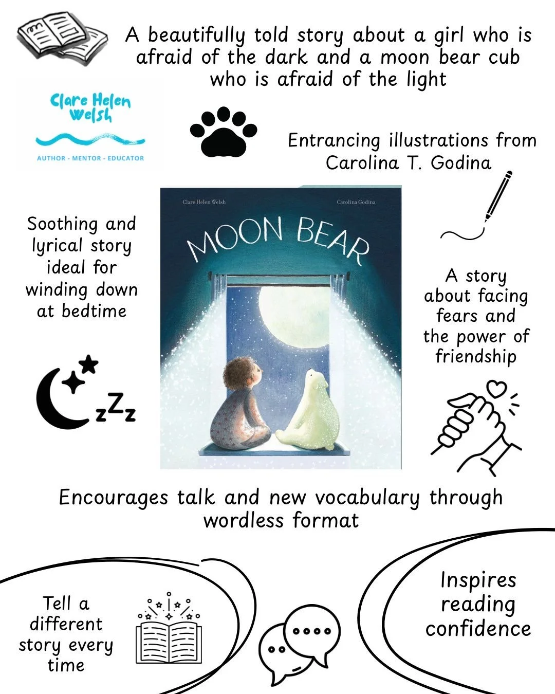 Moon Bear (illustrated by Carolina T. Godina)
