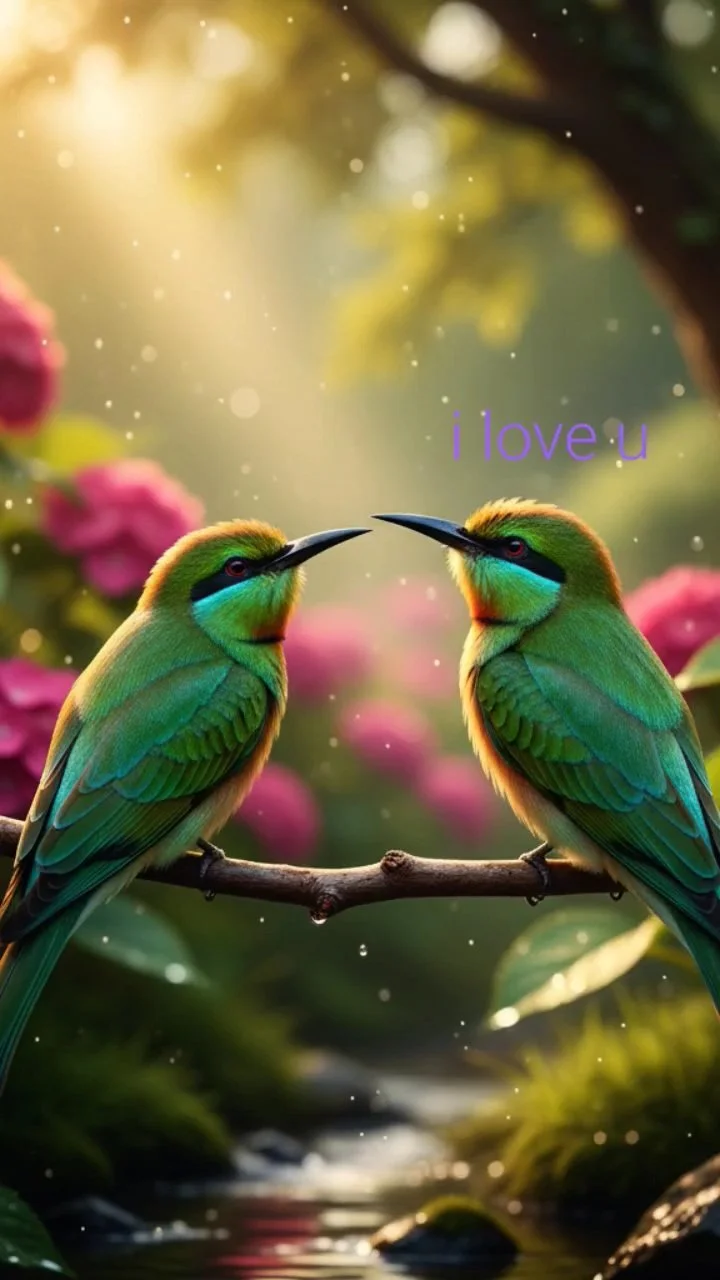 《Birds' saying " i ♡♡ u "》 mp4(00:00:22)/795kb