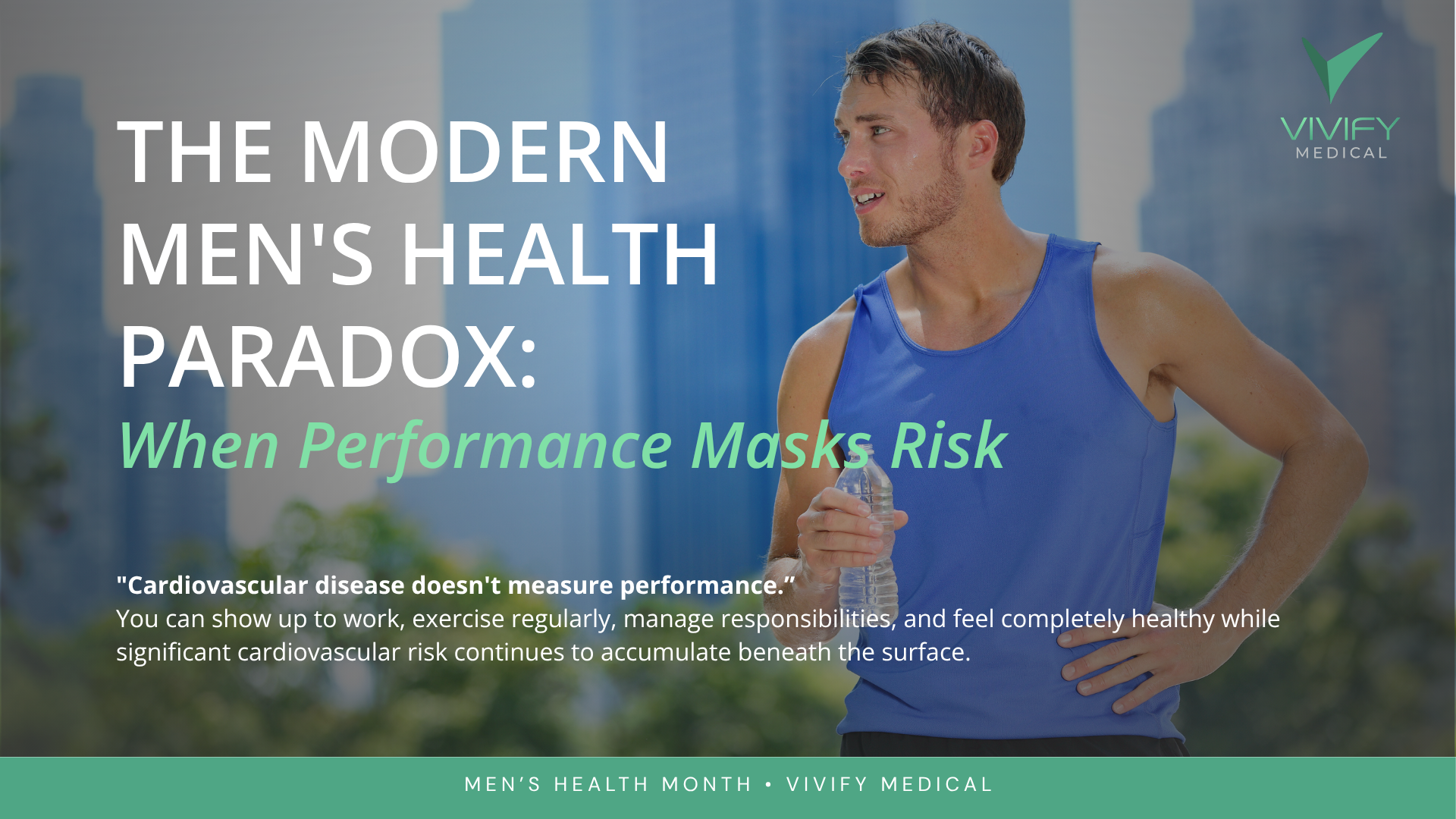 Healthy active man exercising outdoors illustrating hidden cardiovascular risk in healthy men