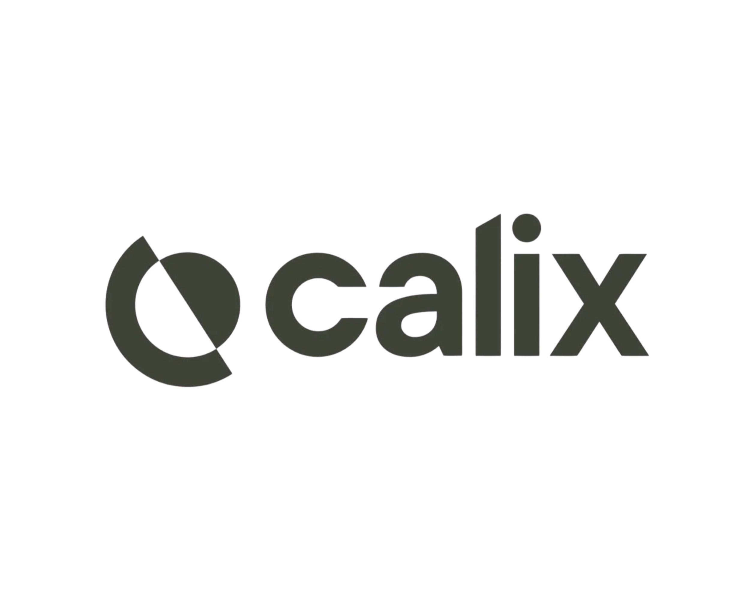 The Calix logo in black with a stylized letter 'C' and the word Calix.