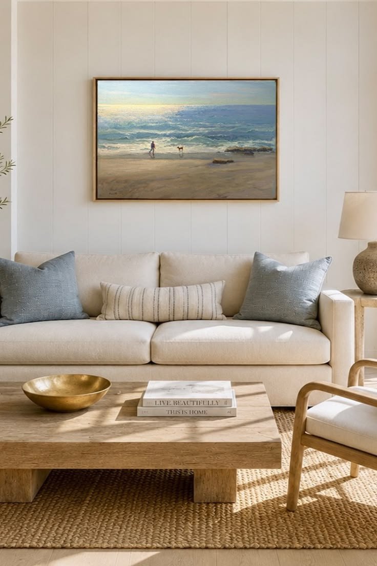 Painting shown in styled interior settings for illustration