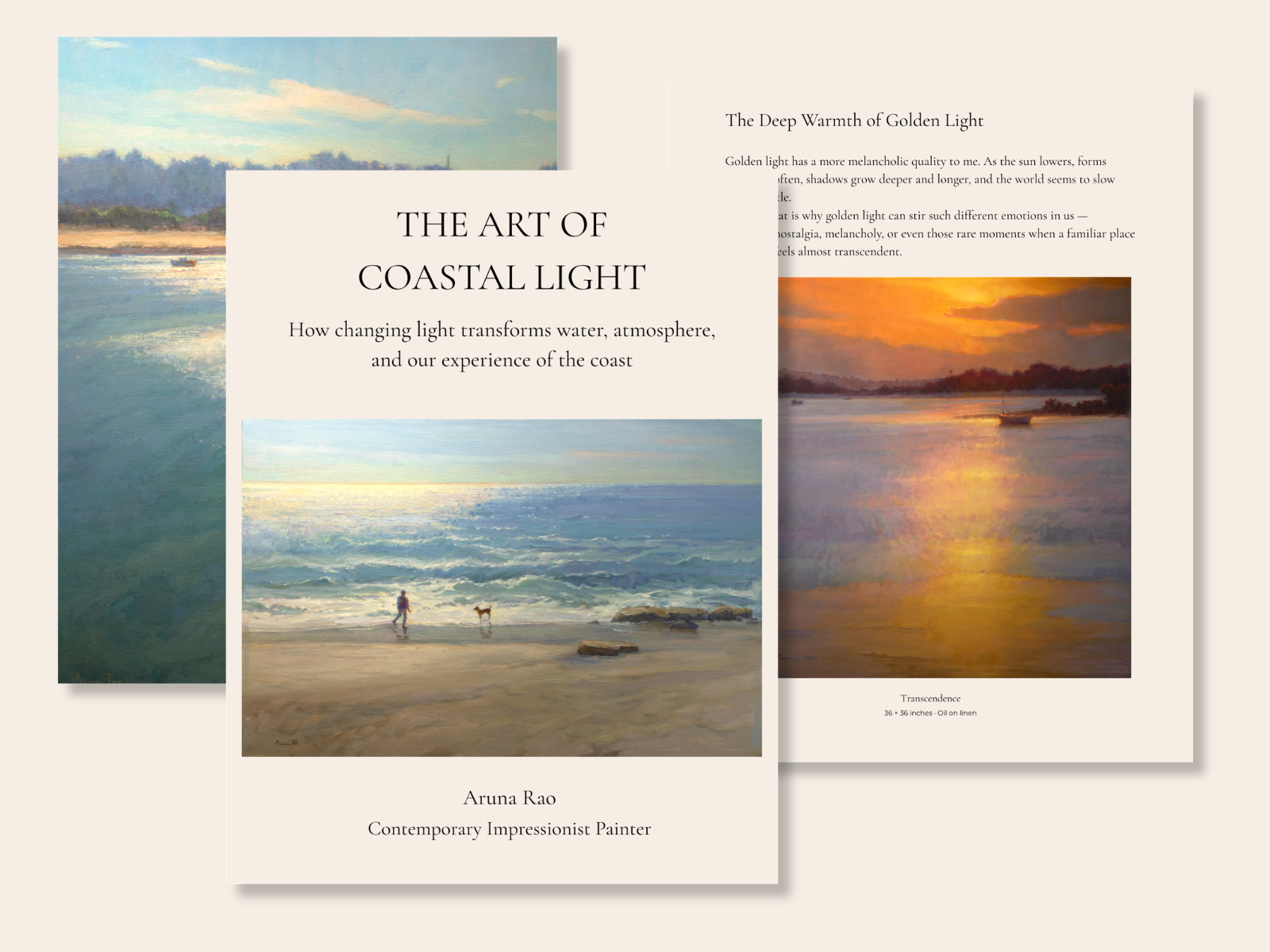a digital downloadable PDF of collection of coastal paintings and musings on coastal light and atmosphere