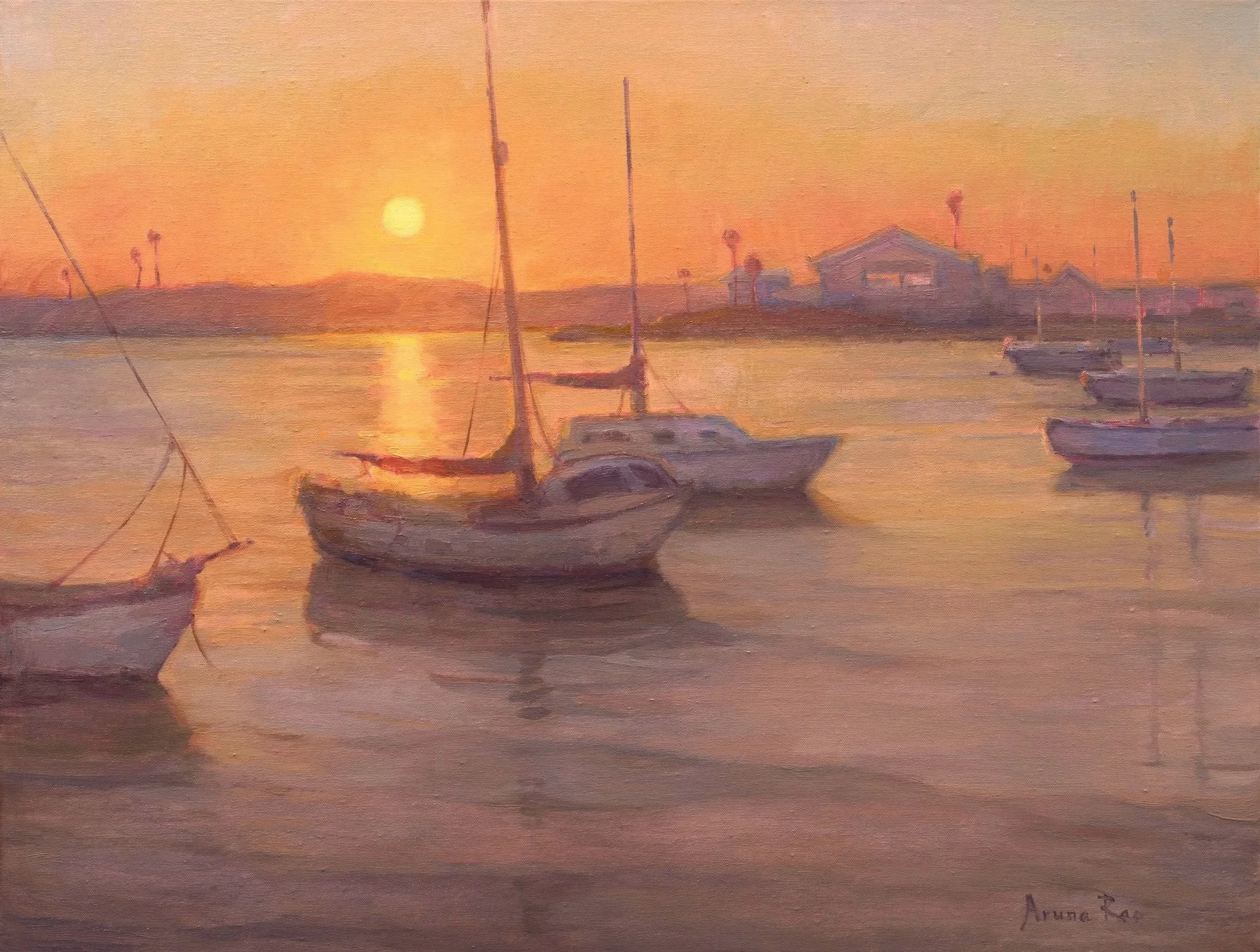 Morning Mooring, 18x24