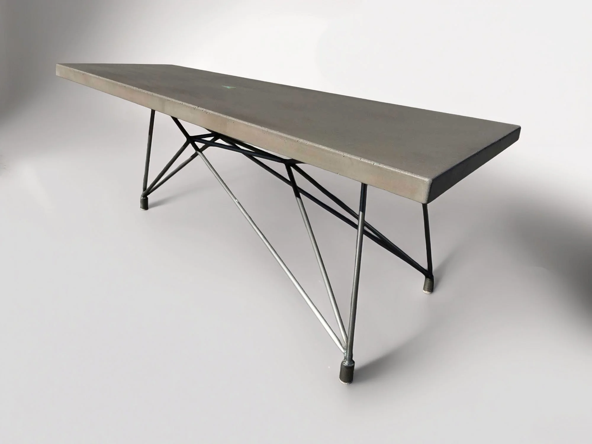 Artisan concrete coffee table handmade in Wichita, Kansas