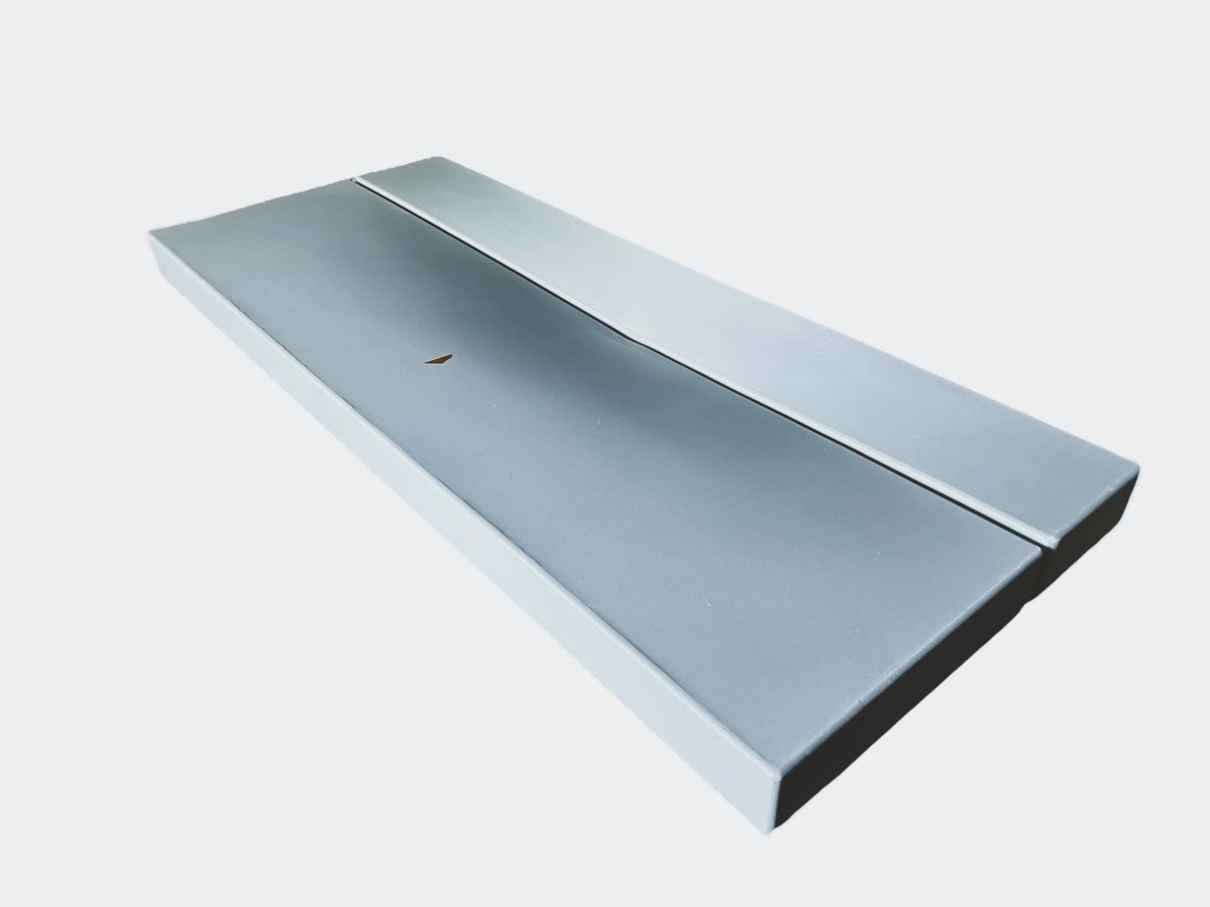 Custom double basin concrete sink designed for high-end vanities.