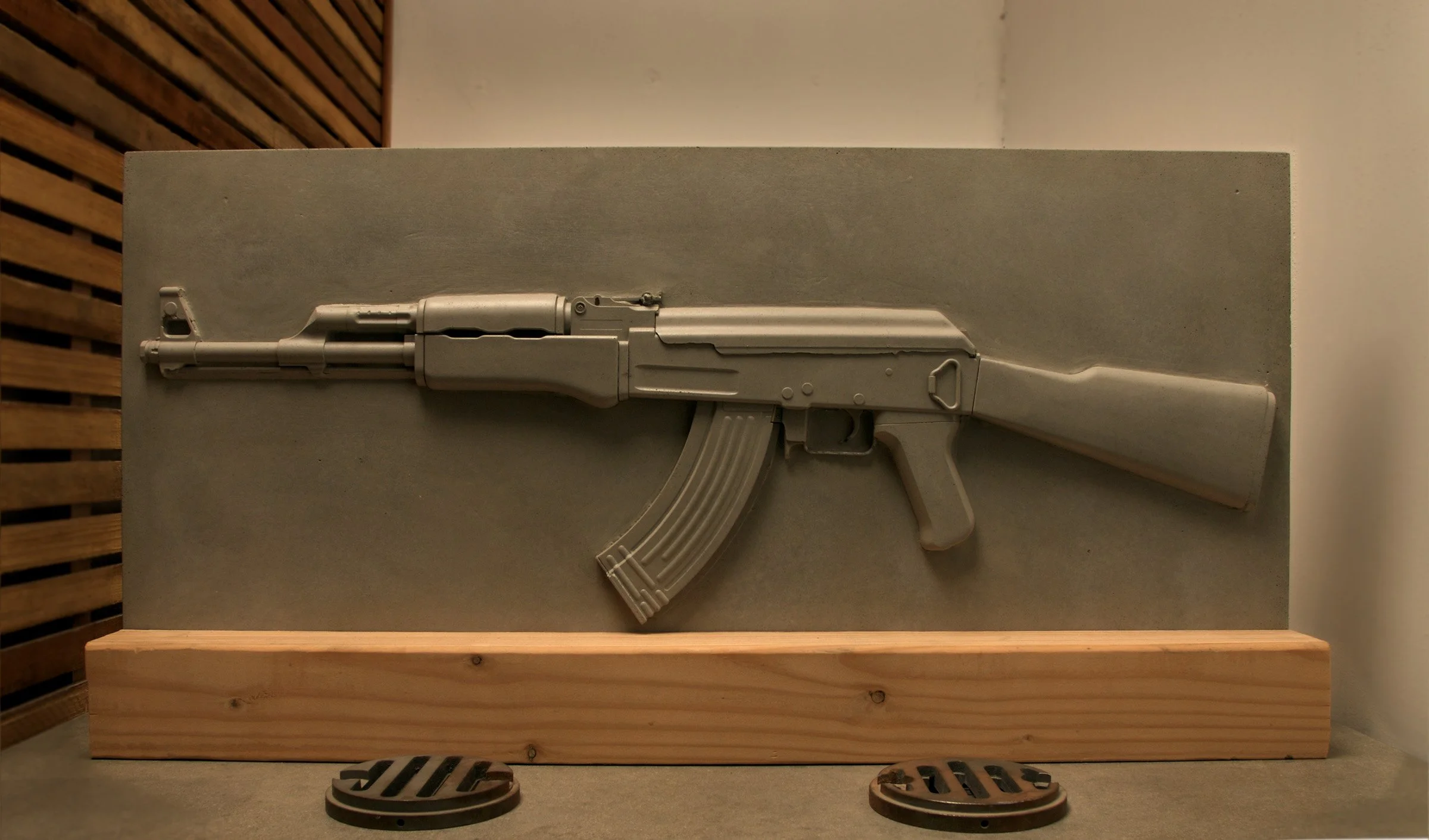 AK 47 Concrete Tile Firearm Design GFRC