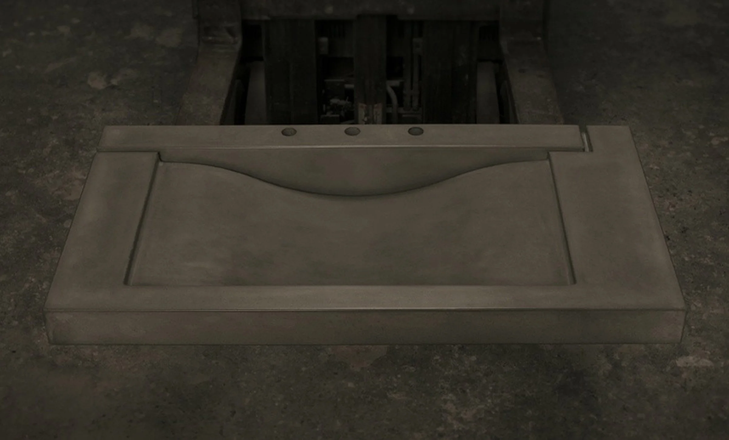 Luxury GFRC concrete wave sink for residential or hospitality bathroom projects.