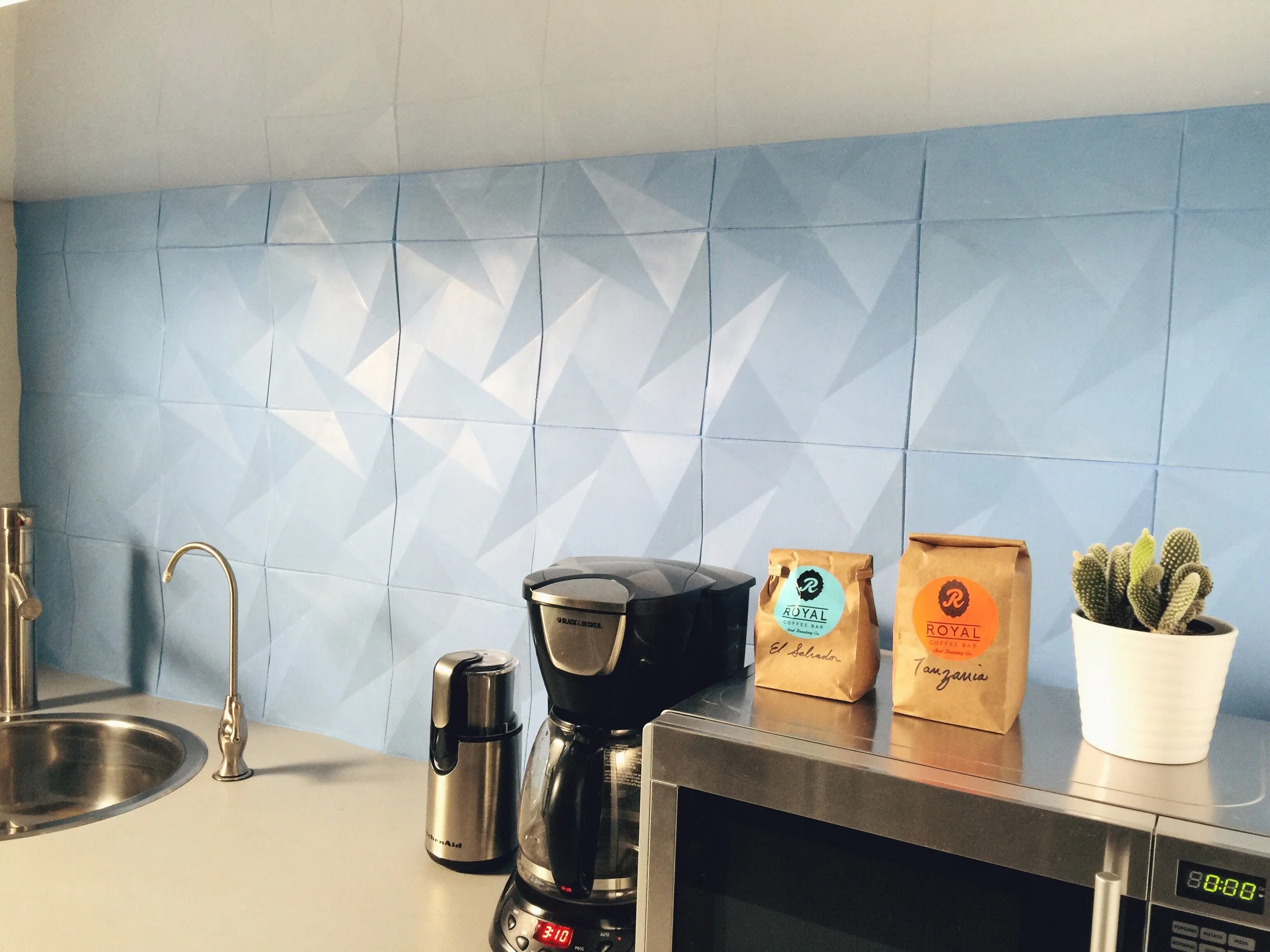 Handmade geometric concrete tile for coffee shops and residences