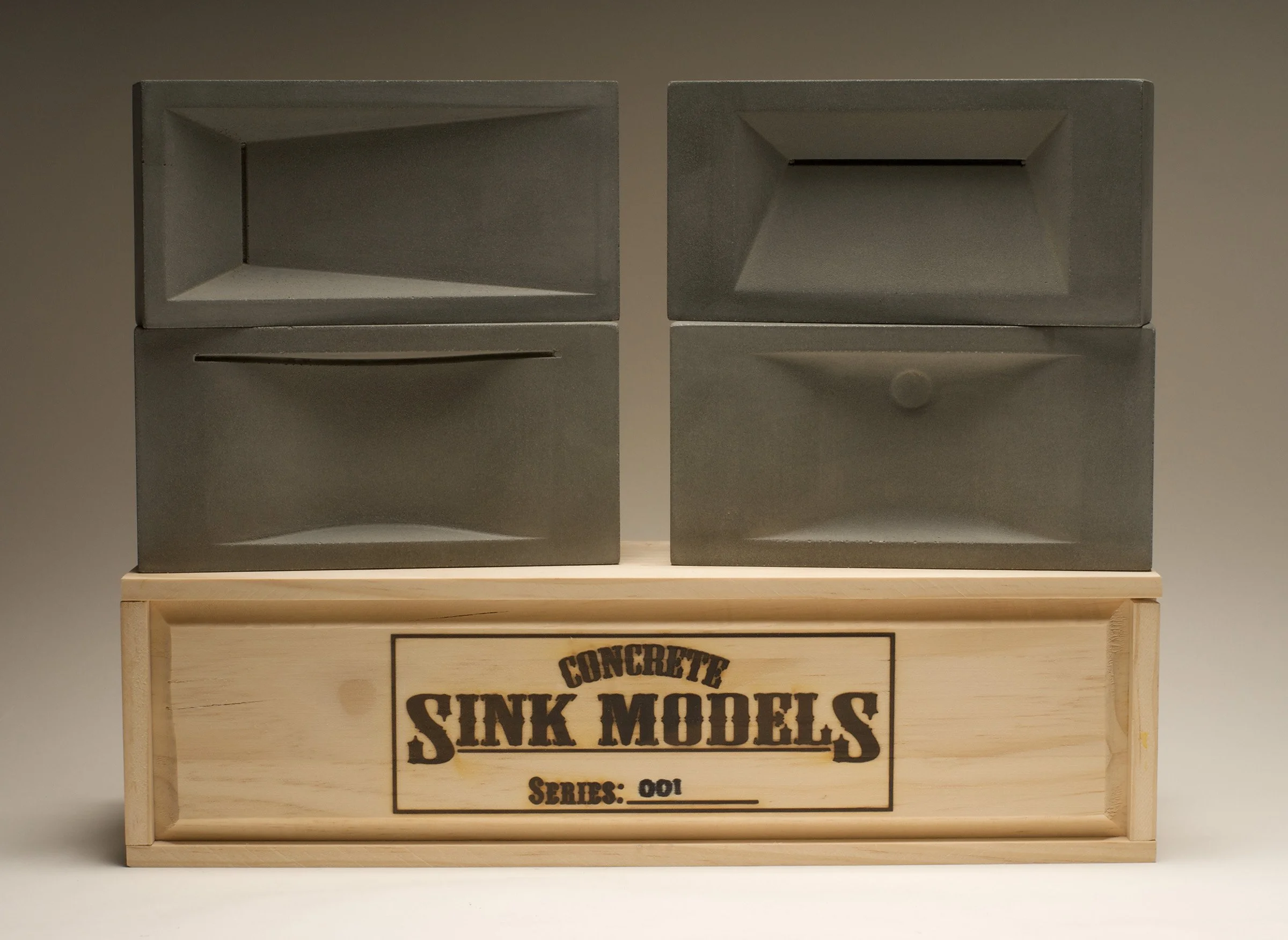 Custom miniature concrete product model for corporate gifts and marketing.