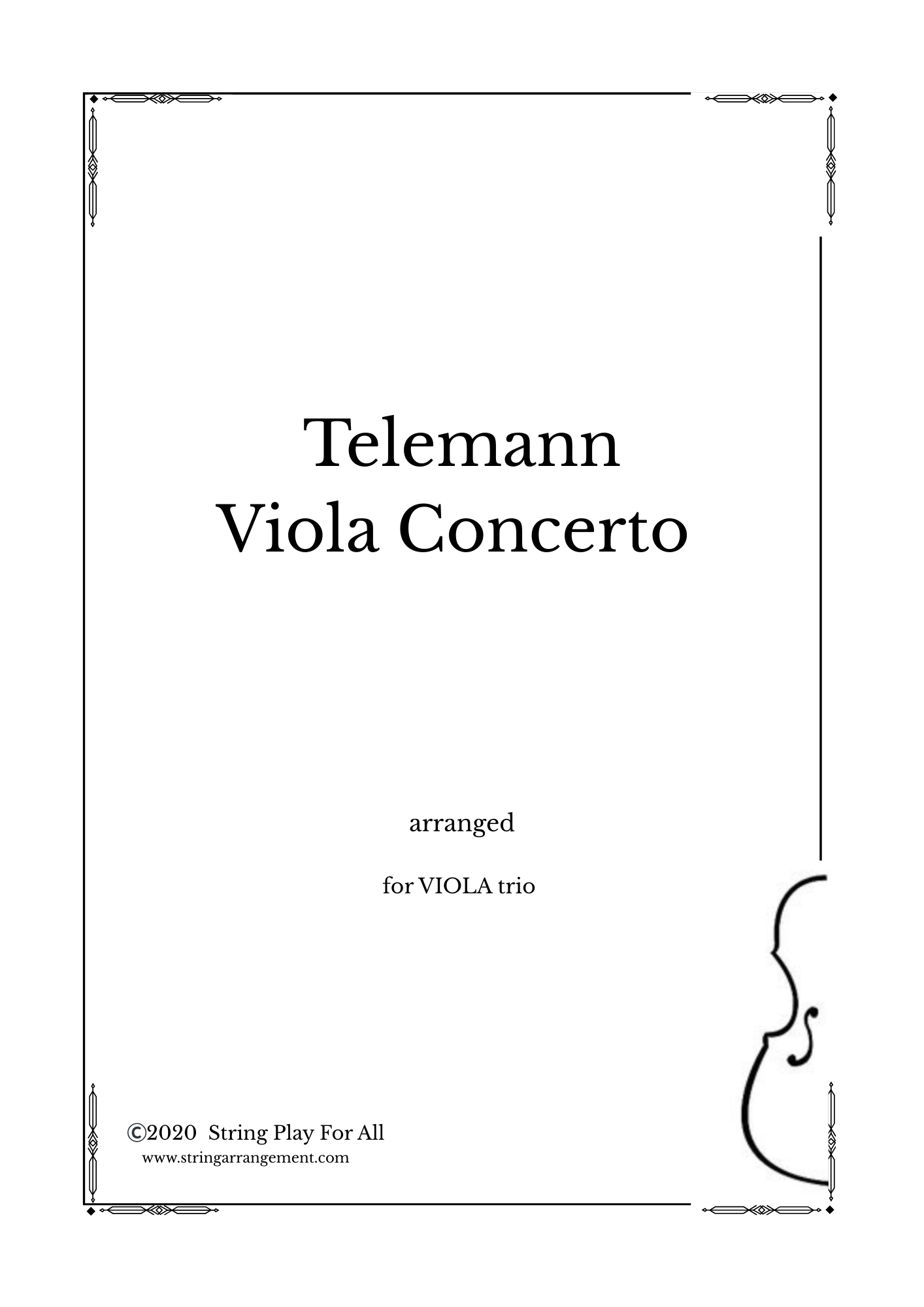 Telemann Viola Concerto for VIOLA trio