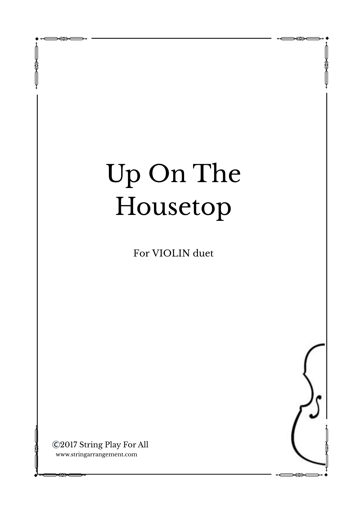Up on the Housetop for VIOLIN Duet- FREE GIFT