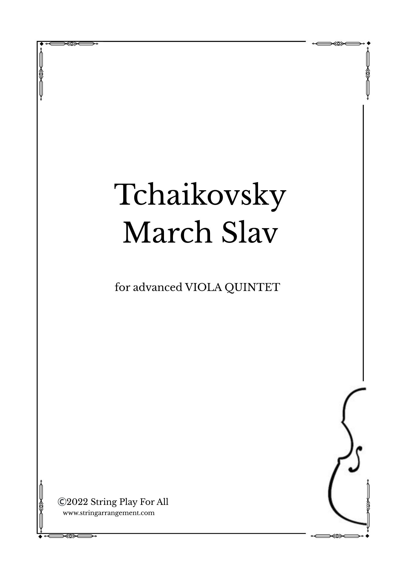 Tchaikovsky- Marche Slav arr. for VIOLA QUINTET