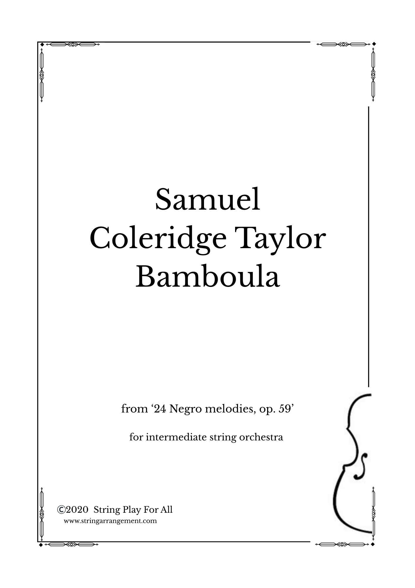 Samuel Coleridge Taylor- Bamboula from 24 Negro Melodies OP. 59