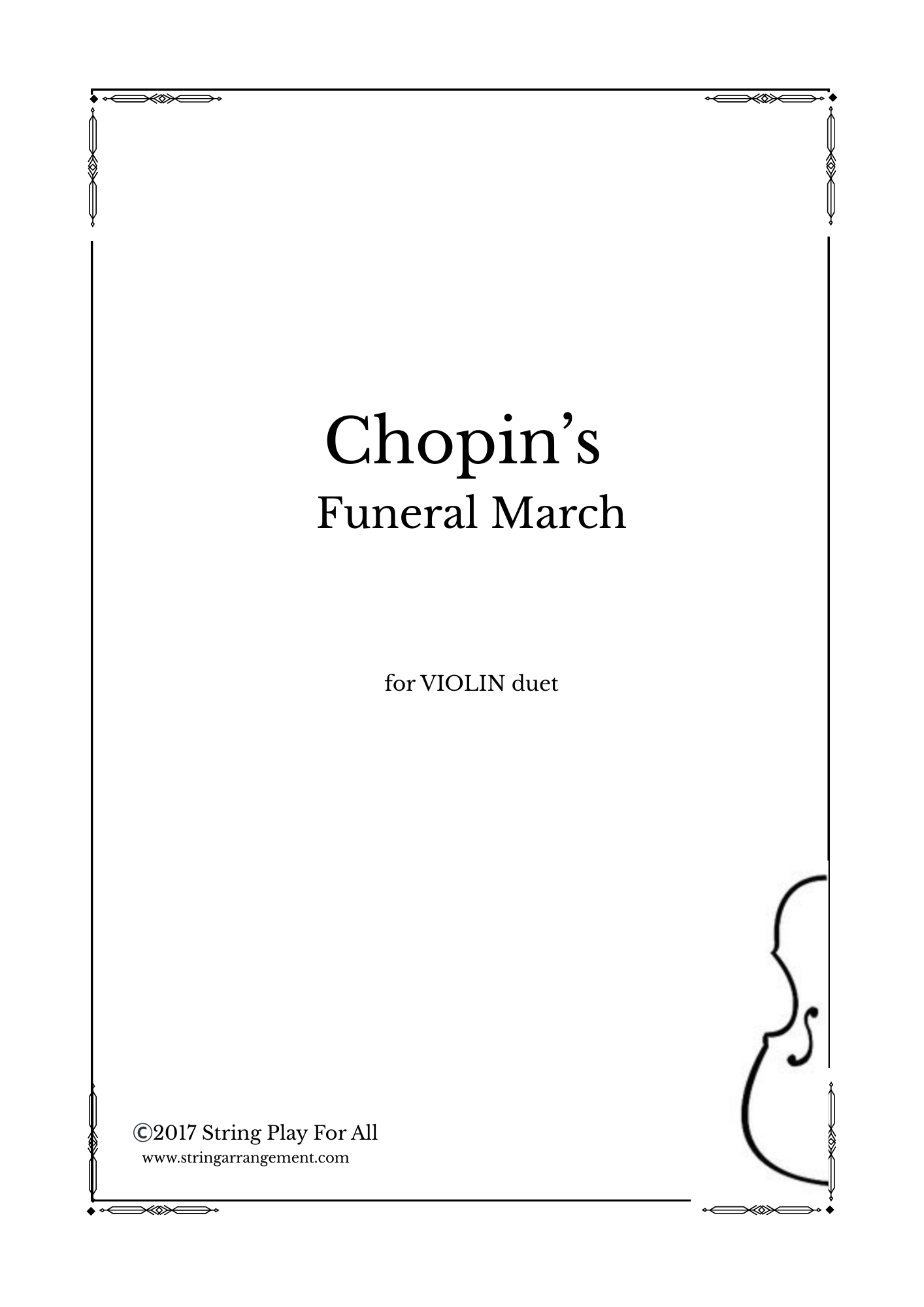 Chopin's Funeral March for VIOLIN Duet - FREE GIFT
