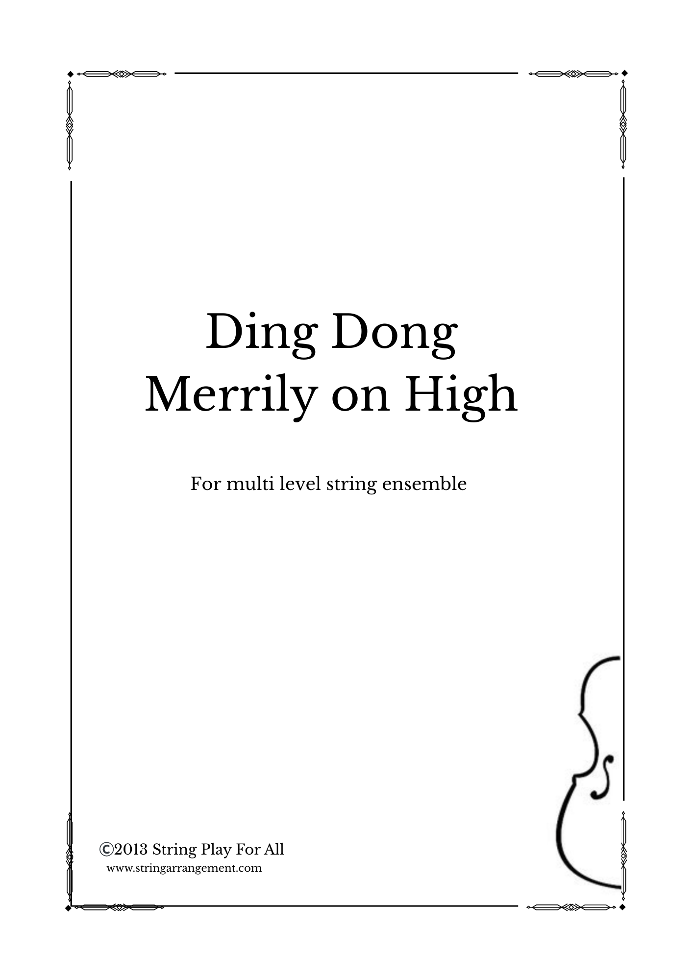 Ding Dong Merrily on High for multi level string ensemble