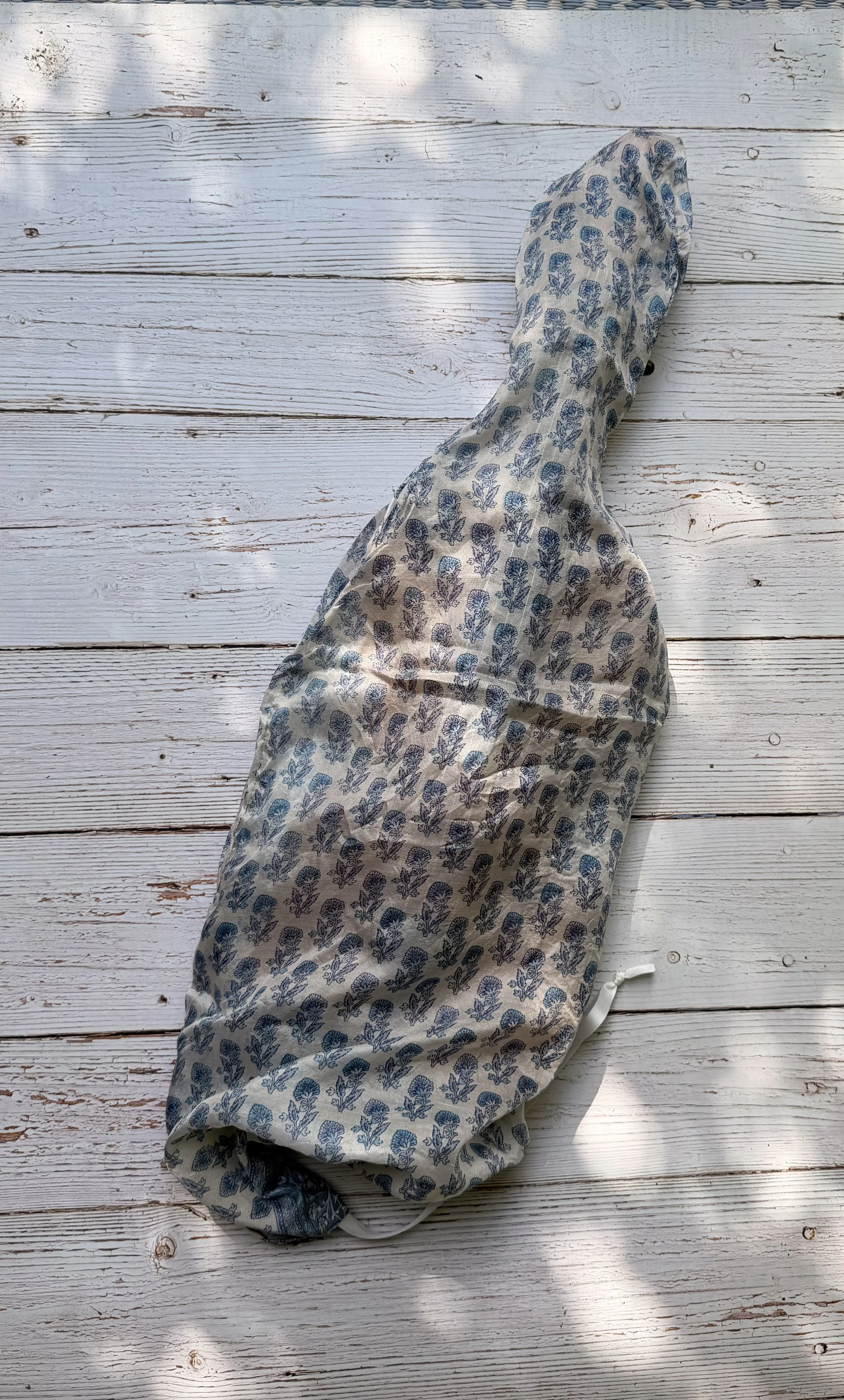 Silk Recycled Indian Sari Unique Violin, Viola or Mandolin Bag with drawstring
