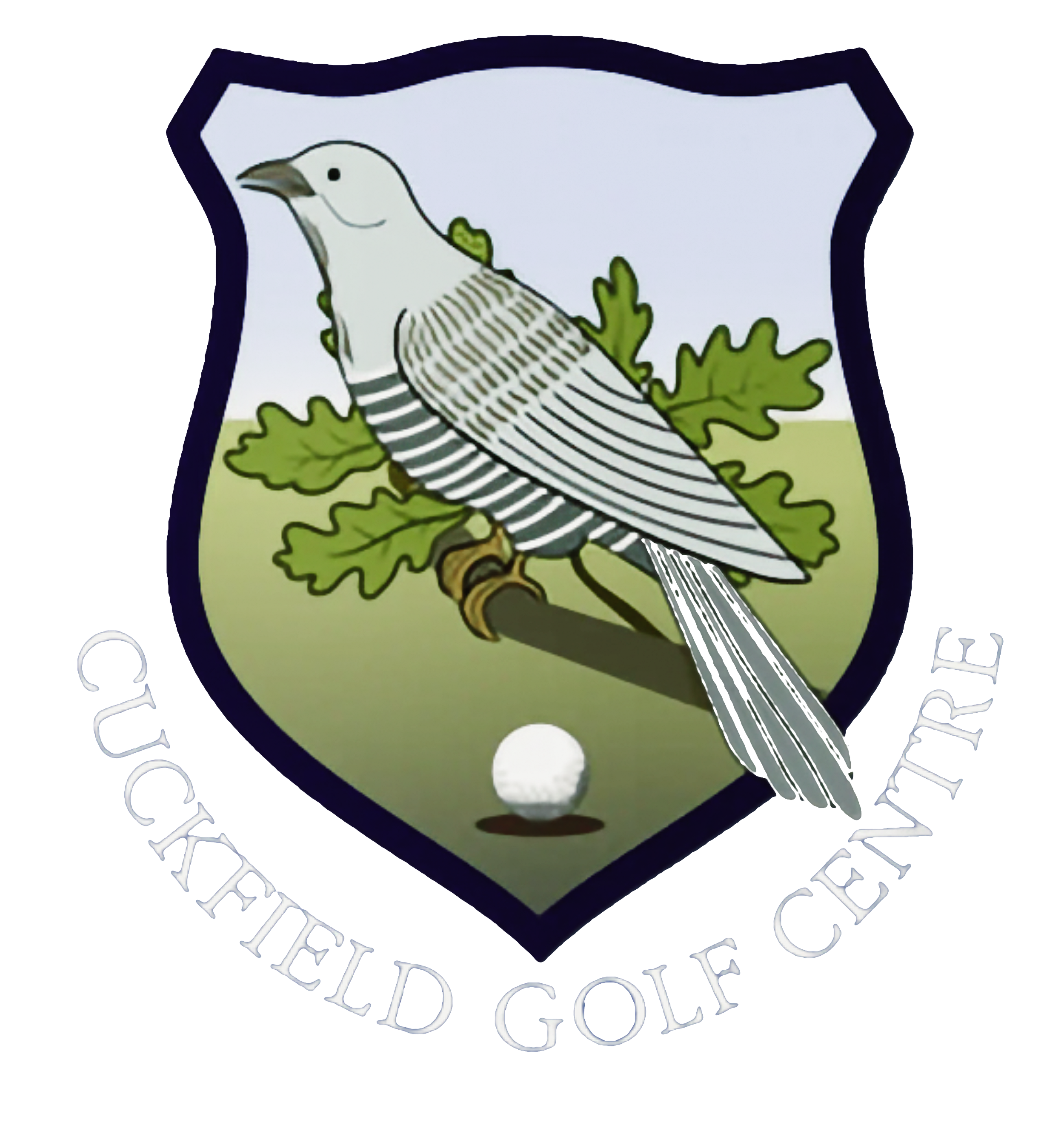 The emblem of the Colorado Golf Association featuring a white and black striped bird, possibly a magpie, perched on a golf tee with a golf ball nearby, set against a background of green leaves.