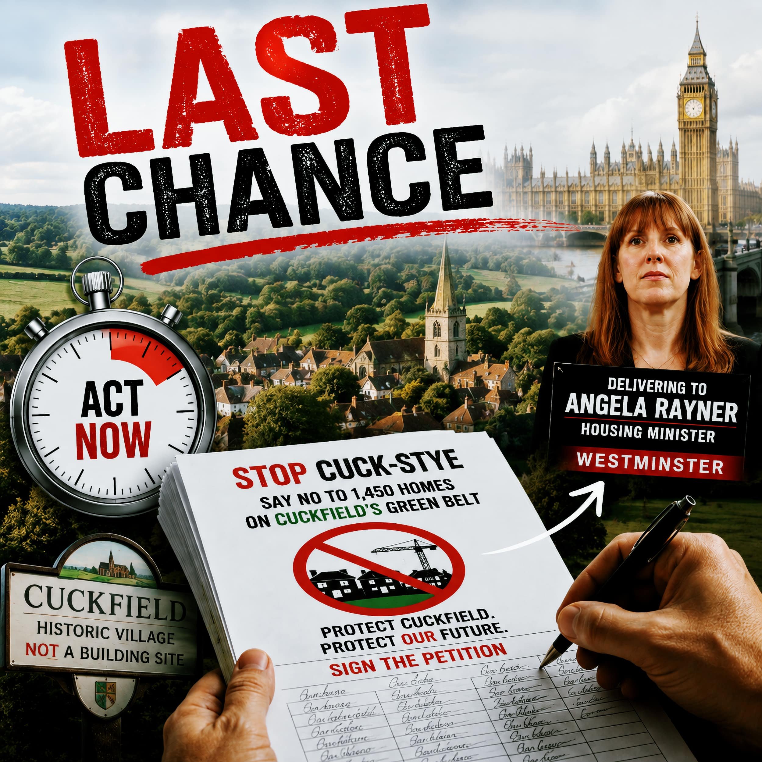 Still time to add your name to petition and show support as Stop Cuck-Stye campaigners head for Westminster