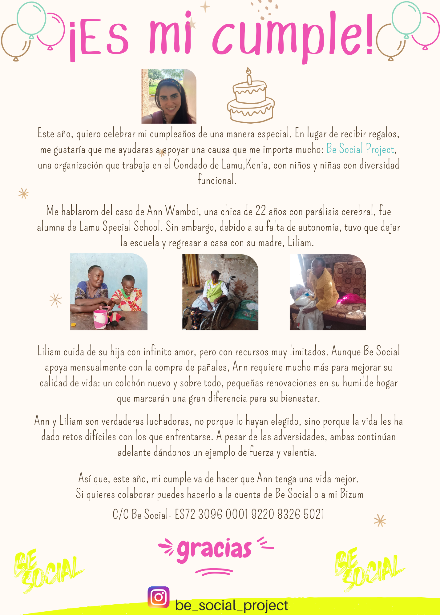 Charity Birthdays with Be Social Project