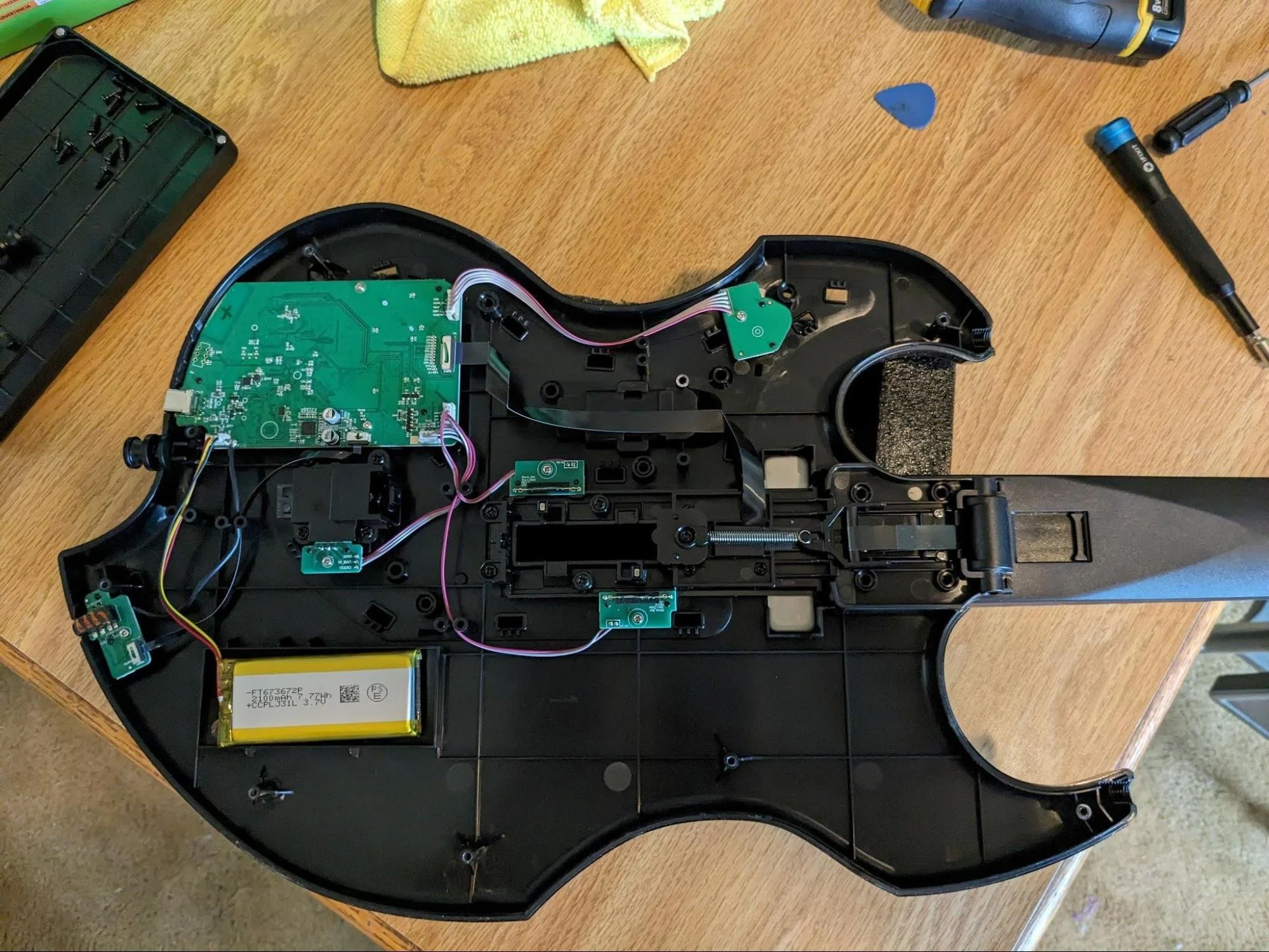 jaguar guitar with back removed