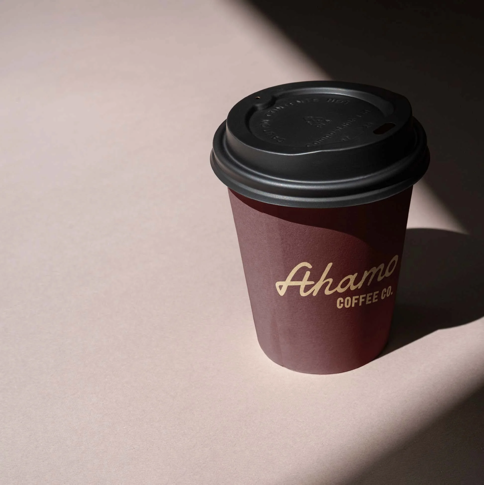 Custom branding for Ahamo Coffee Co., a coffee catering service in Omaha, NE.