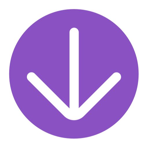 Download icon with downward arrow inside a purple circle.