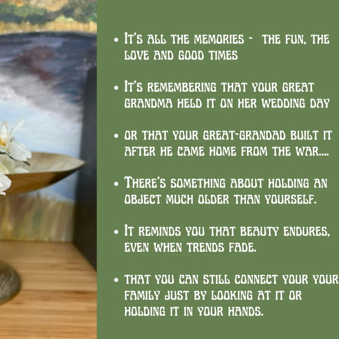 Why are family heirlooms so magical?

#Antiques #VintageVibes #AntiqueStore #VintageTreasure #AntiqueFinds #Thrifting