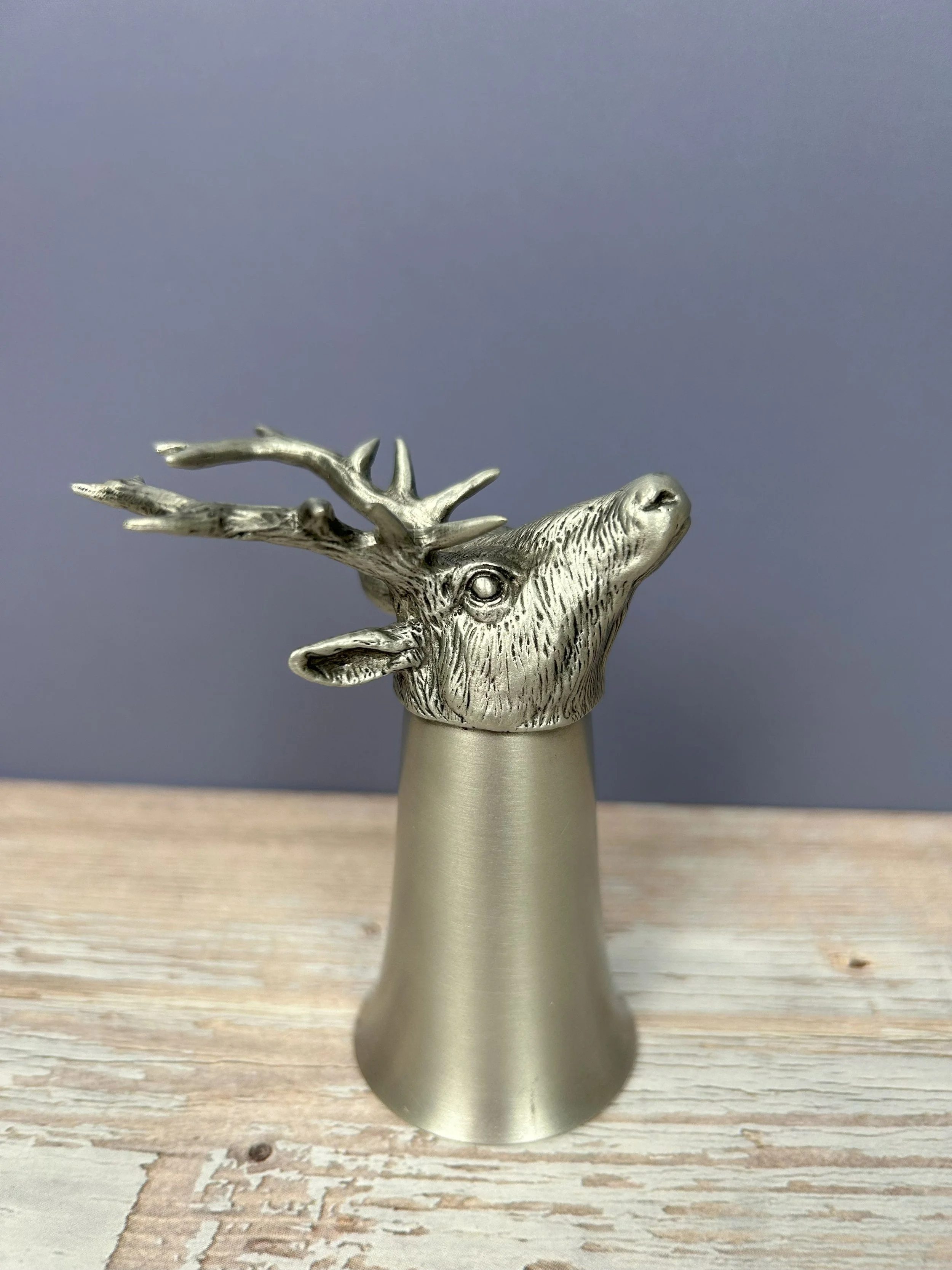 Stag Head Pewter Shot Glass - Stirrup Cup