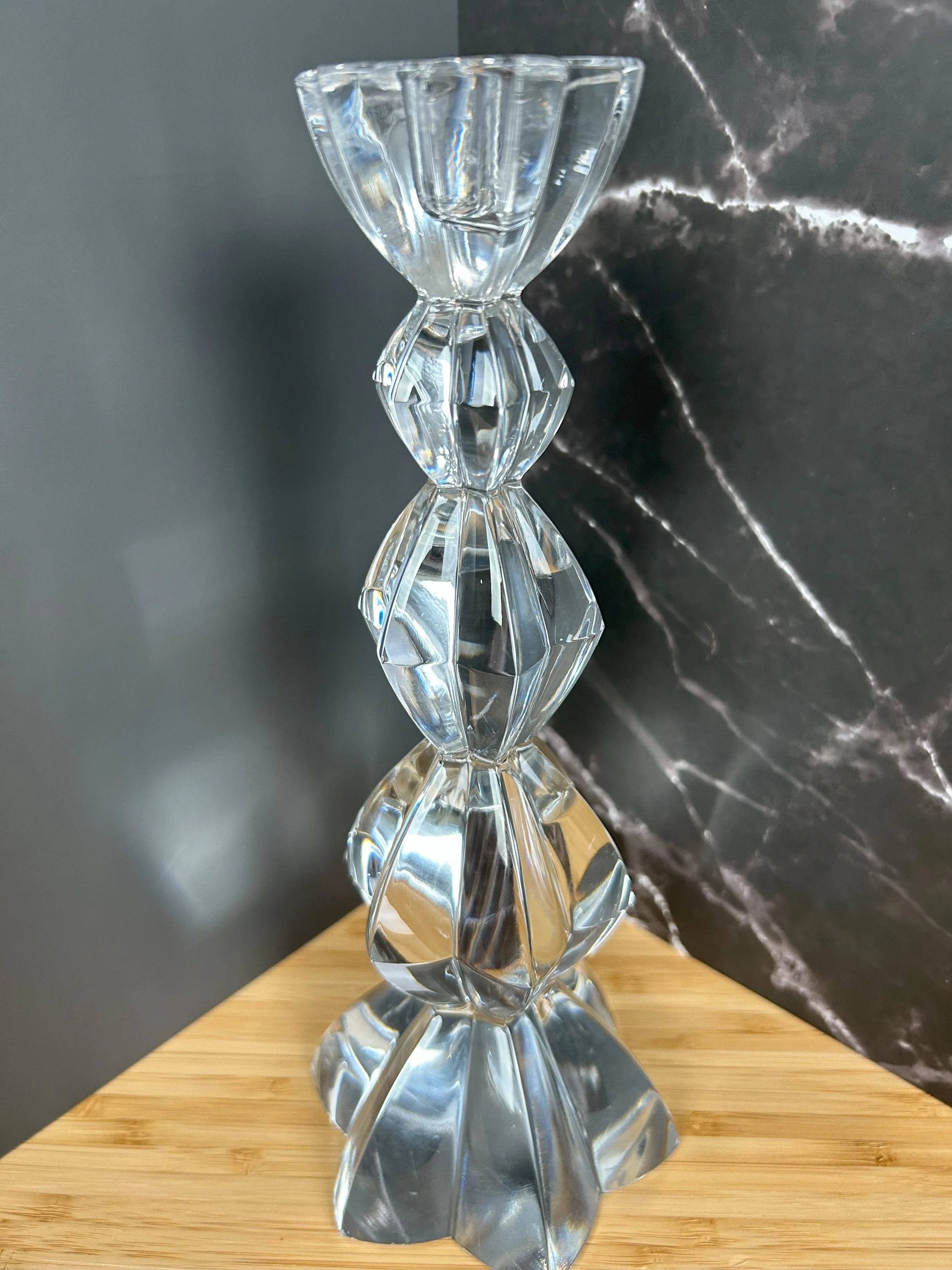Mikasa Czech "Illuminations" Crystal Candlestick