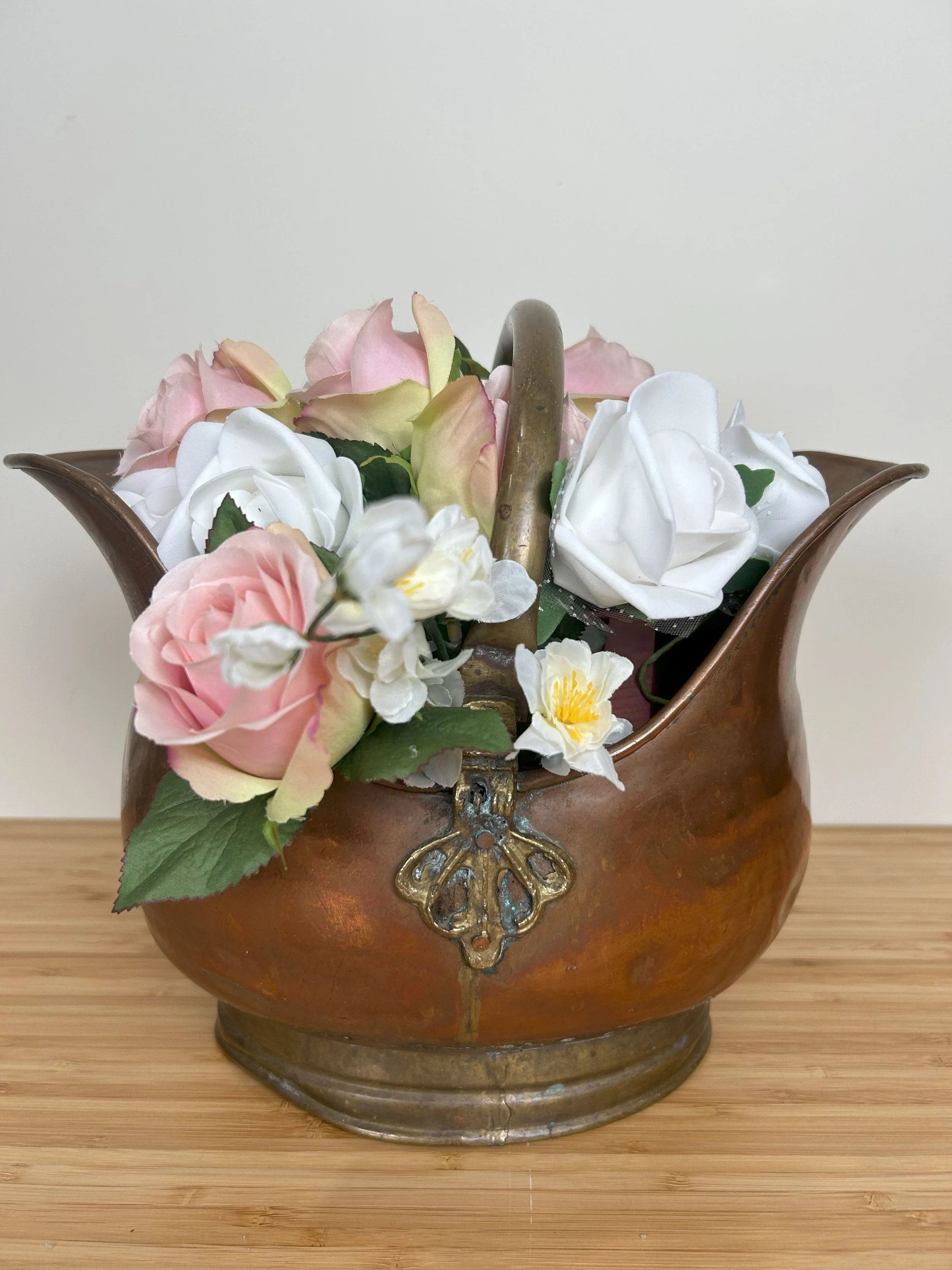 Rare Copper Coal/Ash Scuttle Bucket/Planter