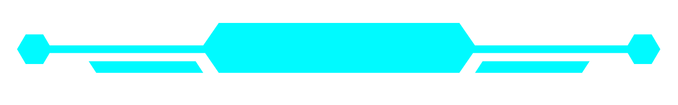 A schematic diagram of a chemical or molecular structure with hexagonal and rectangular shapes connected by lines, in blue.