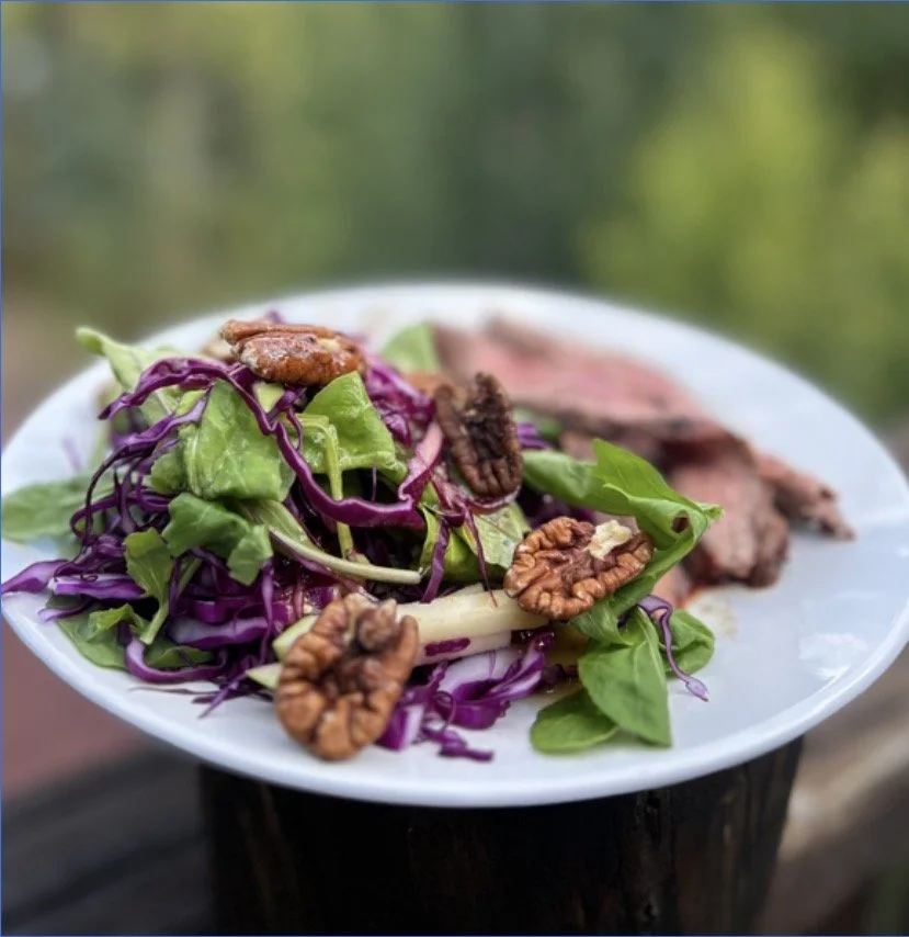 Purple Cabbage Arugula Salad