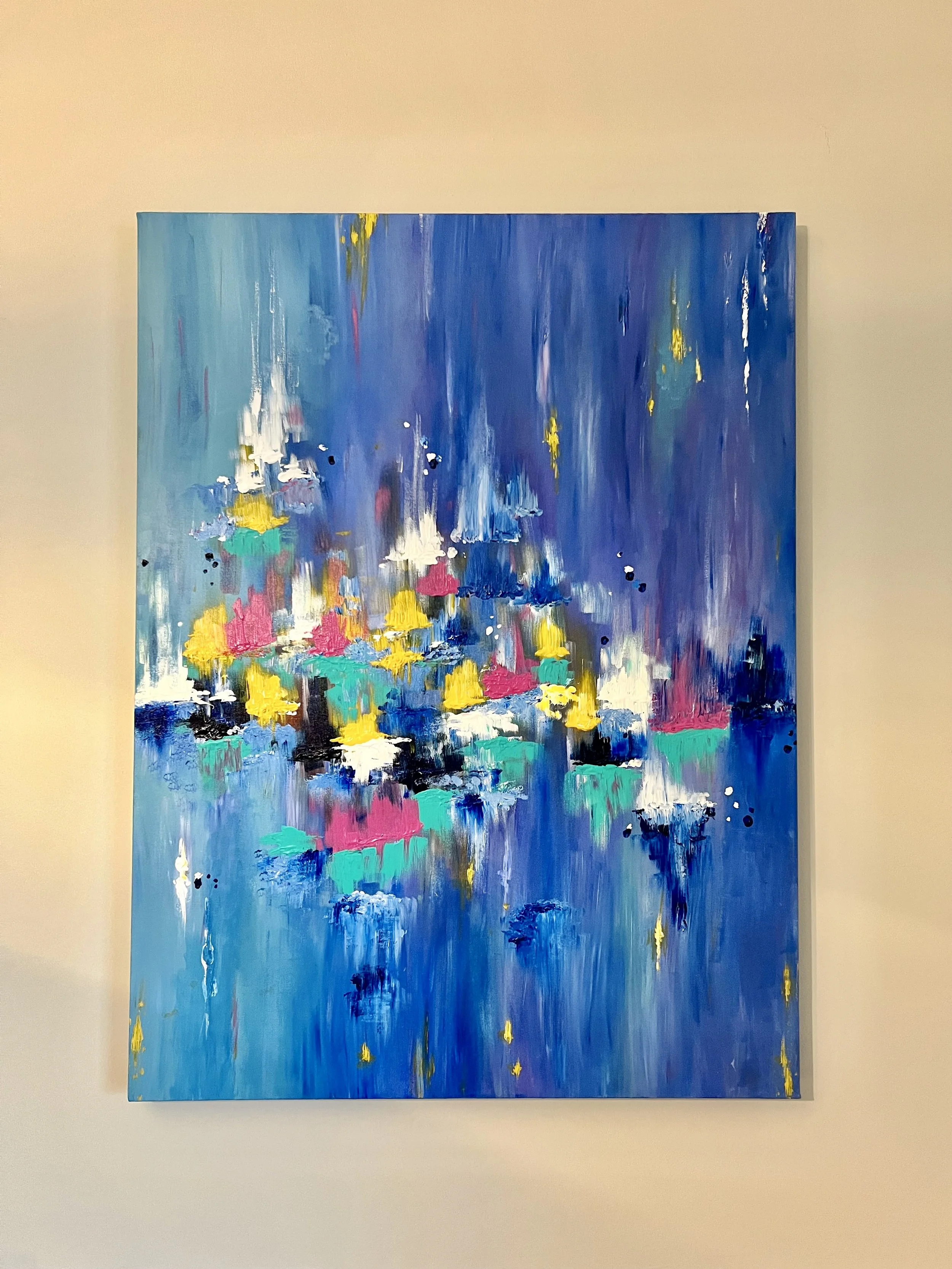 "The Floating Garden" (Acrylic on canvas, 2022)