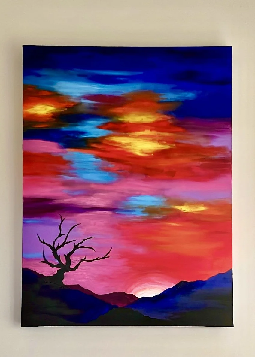 "The Sky Remembers" (Acrylic on canvas, 2022)