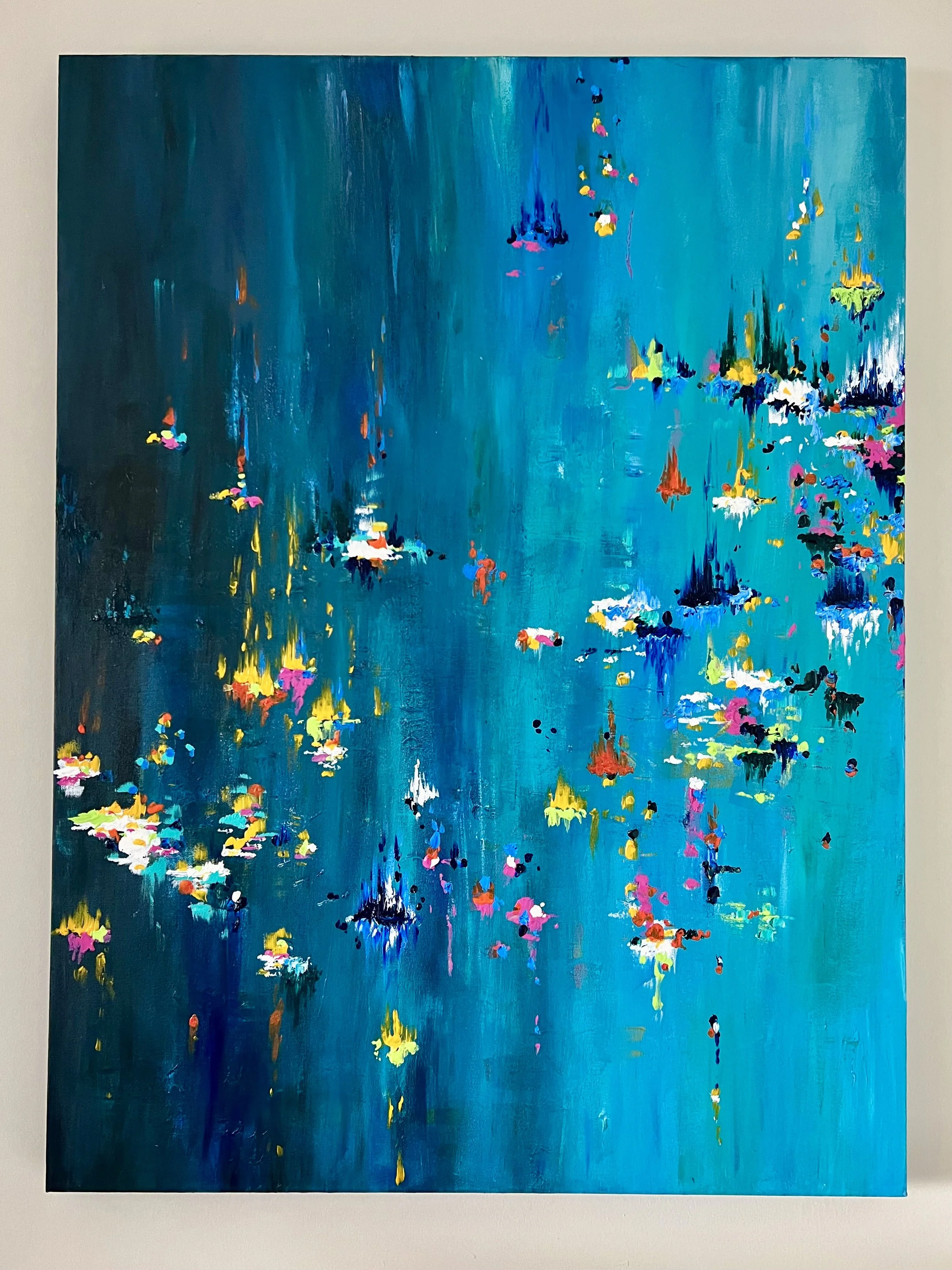 "Festival of Lights" (Acrylic on canvas, 2022)