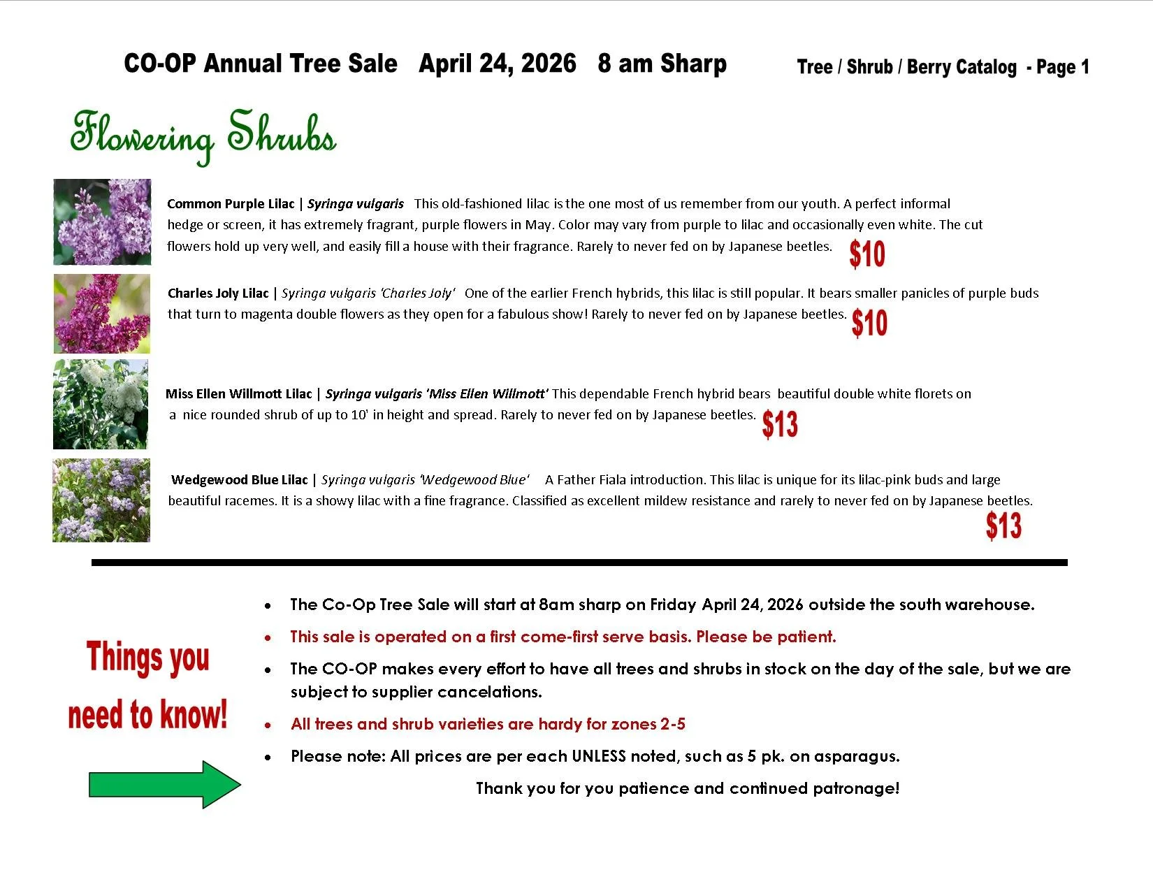 Annual Tree & Shrub Sale