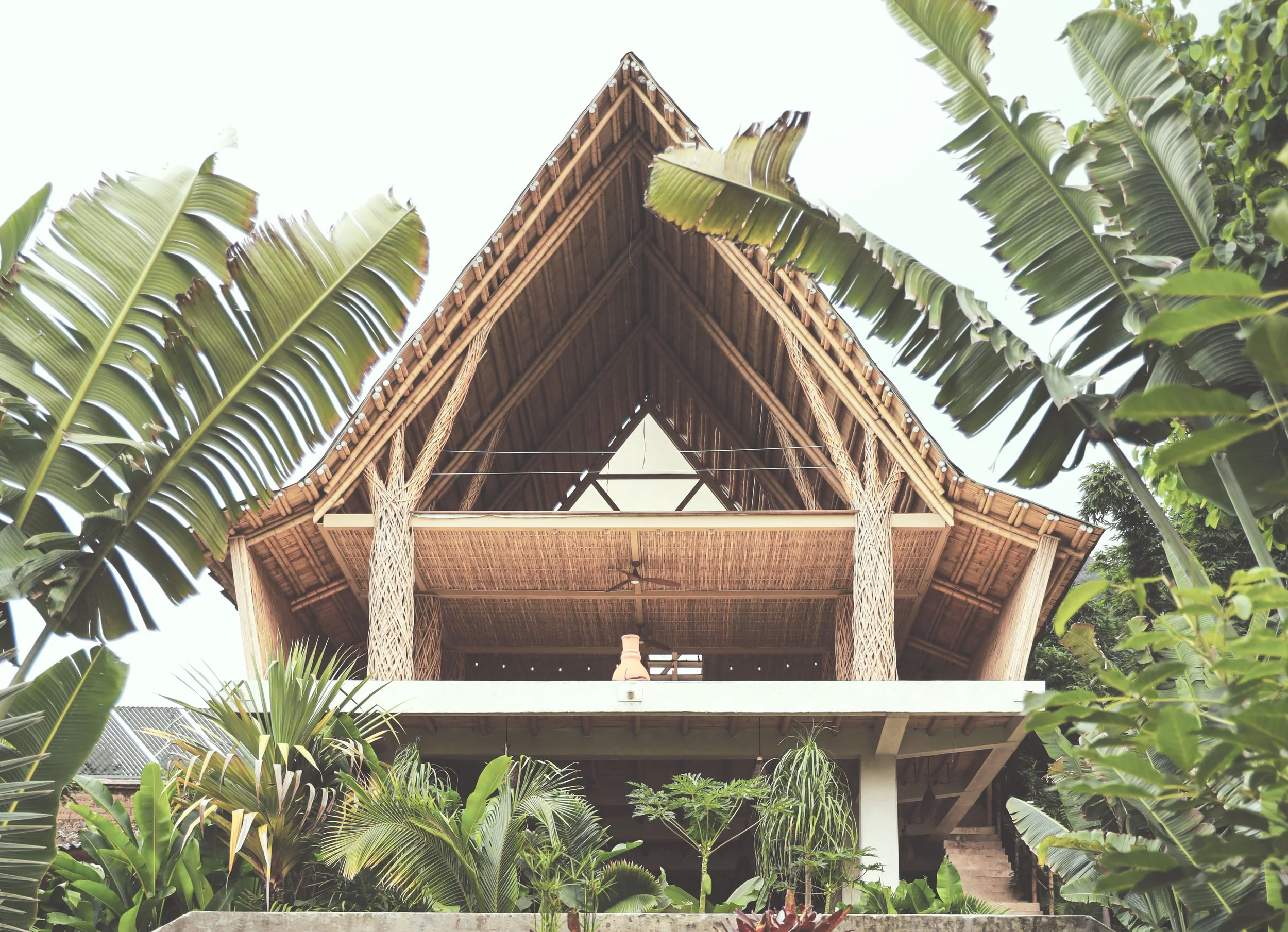 Bamboo Yoga Shala nestled in the mountains