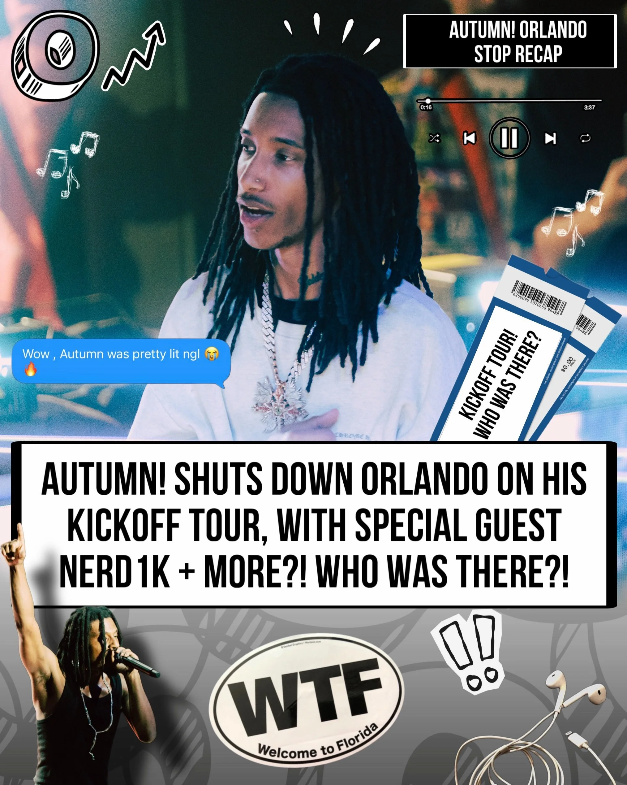 W SHOW THIS PAST WEEKEND MAN🔥 PROUD OF THE CITY 👀 WHO WAS THERE ? ARE WE READY TO TURN UP SOME MORE ?!😏 
CLIPS AND PHOTOS BY : @newclipfl  x @swagbyair 
FOLLOW FOR MORE CONTENT🎱🔥⬇️
#otownunderground #orlando #autumn #twinuzis #tour