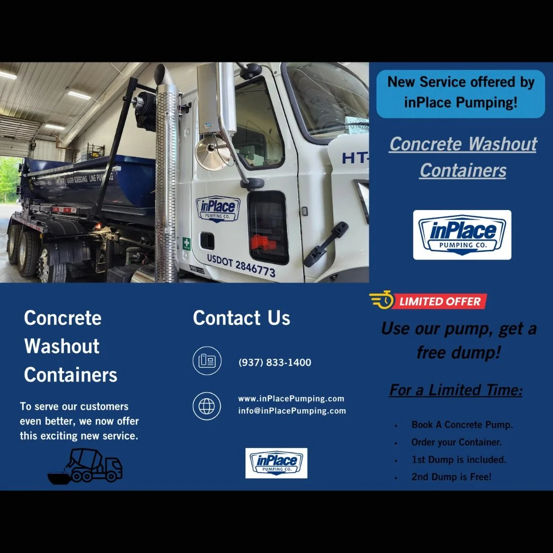 We have officially launched our Concrete Washout Container Service. Call us at (937) 833-1400 to order yours.
#concrete #concretefinisher #concretepumping #concretewashout