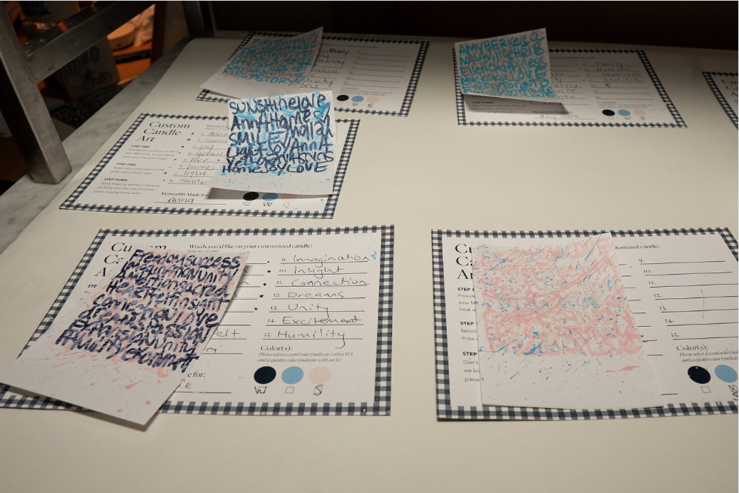 Art and corresponding Draper James branded order forms 