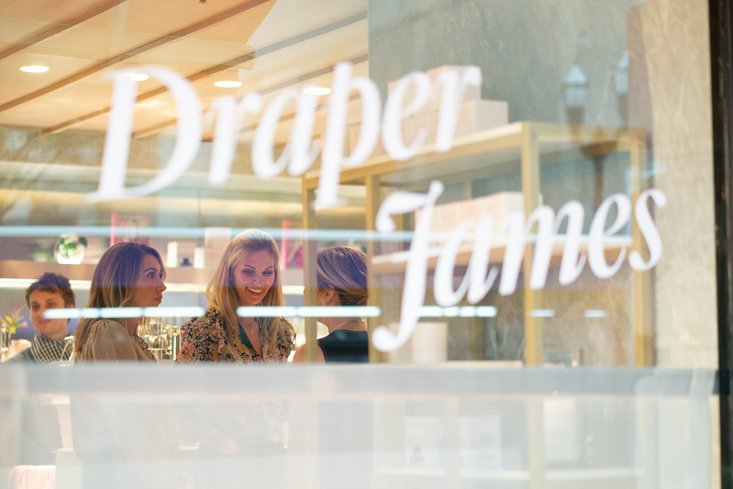 Event seen through the window with the heritage logo,  used throughout the Decade Tour celebrations