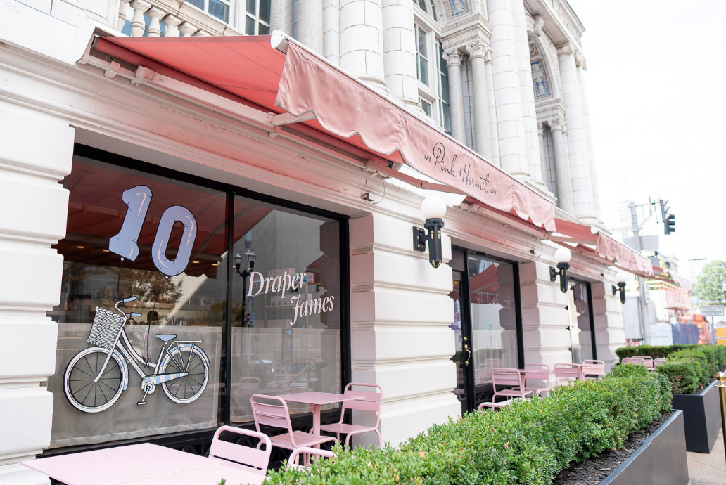 Primary window with Draper James vinyls celebrating the Decade Tour