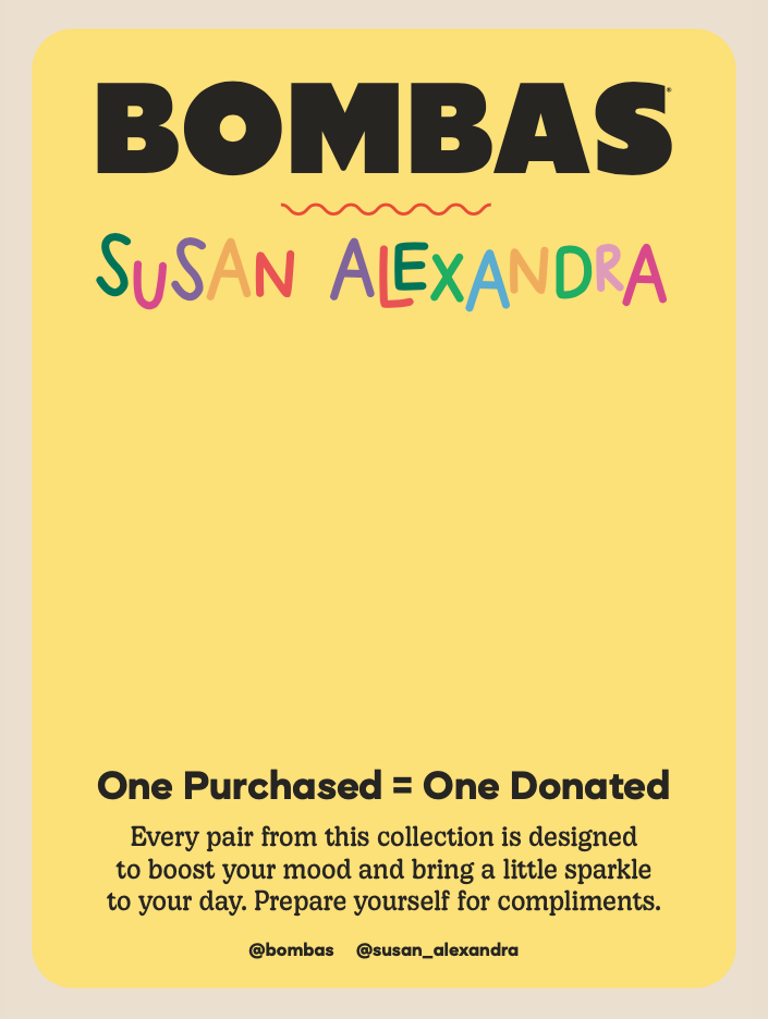 Insert Card: Front. Included in every order with a Susan Alexandra product.